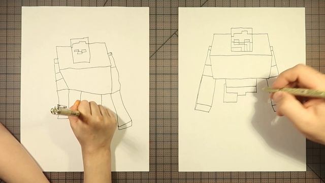 How to draw the Mutant Zombie (Minecraft) смотреть онлайн