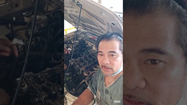 how to remove front timing cover cylinderhead for 2TR engine toyota.