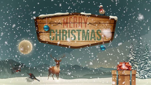 1 HOUR Christmas Winter Snow Background Music Loop HD Royalty free - Lost Outside смотреть онлайн