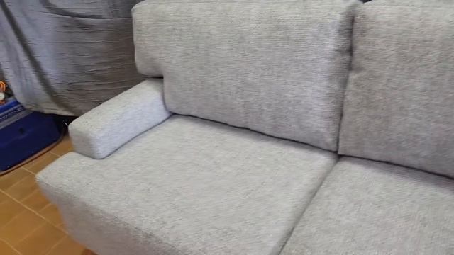 Прямой диван с механизмом седафлекс, ткань крупная рогожка от компании Divan78@Design. смотреть онлайн