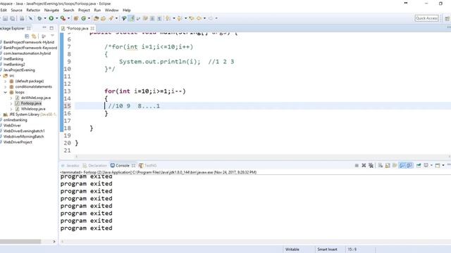 Java Tutorial 3- Loops and Jumping statements смотреть онлайн