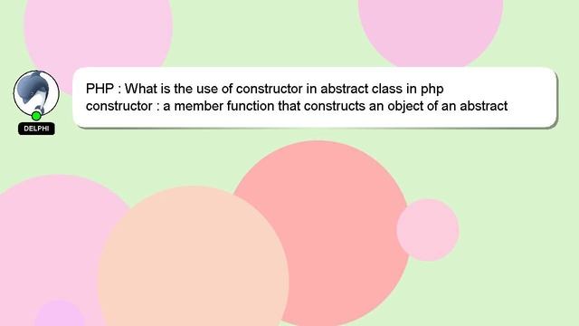 PHP : What is the use of constructor in abstract class in php смотреть онлайн