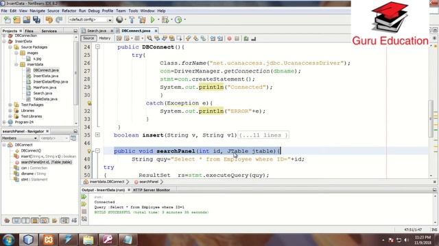 Create a Search Panel using Java (Swing - JTable) смотреть онлайн