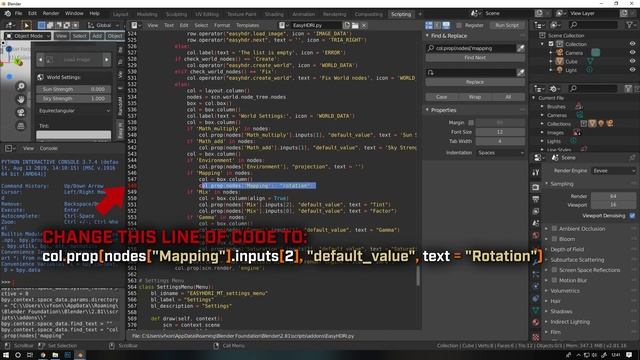 How to fix Environment Rotation EasyHDRI Blender 2.81, 2.82 and 2.83 смотреть онлайн