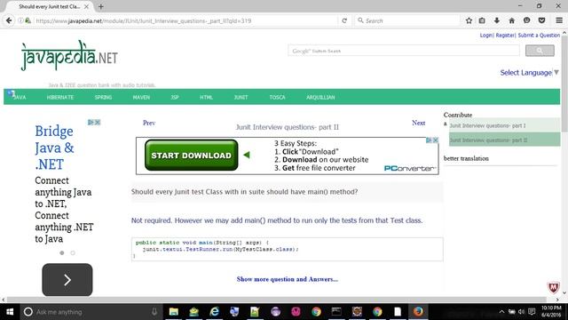 Should every Junit test Class with in suite should have main() method?
| javapedia.net смотреть онлайн