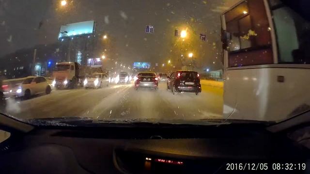 Xiaomi Yi 1080P Car WiFi DVR, ночь метель смотреть онлайн