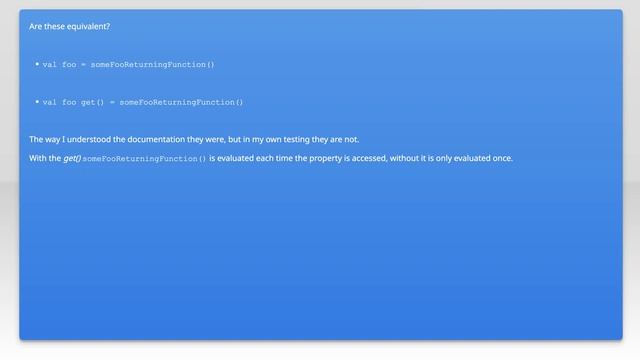 Kotlin read only property with and without getter смотреть онлайн