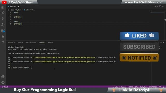 What is Assignment Operator in Python ? | How to Use Assignment Operator ? | CodeWithShani смотреть онлайн