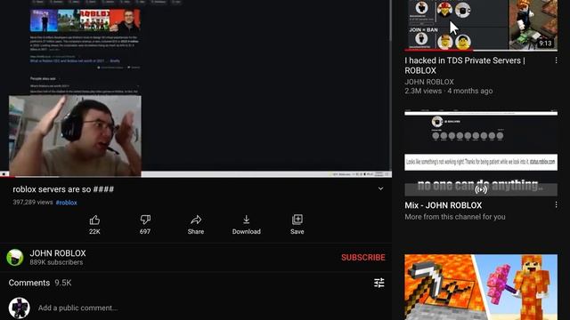 john roblox being mad (credit to him btw) смотреть онлайн