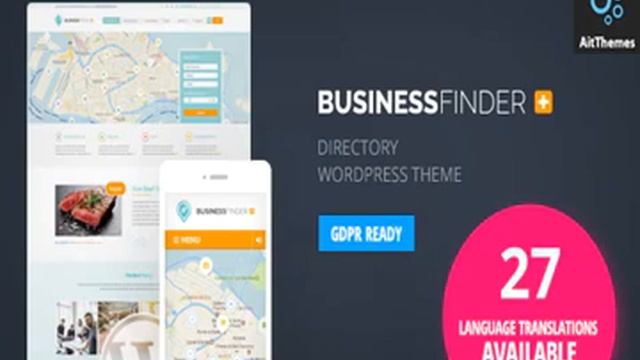 Business Finder: Directory Listing WordPress Theme Full Activated 2021 смотреть онлайн