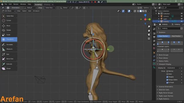 Blender как лепить Sculpting урок № 5 (кости) смотреть онлайн