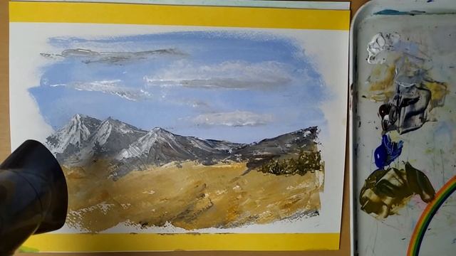 Pallet Knife Acrylic Landscape Painting / Daler-Rowney System3 Acrylic Paint /Time-Lapse смотреть онлайн