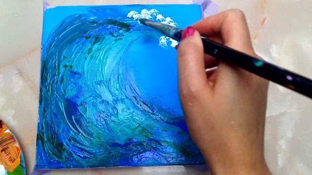 Mastering the Waves: Step-by-Step Ocean Wave Painting Make ultramarine blue смотреть онлайн