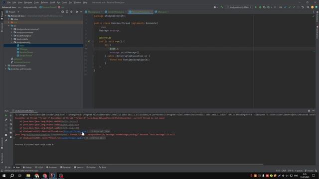 Методы wait и notify JAVA Практика смотреть онлайн