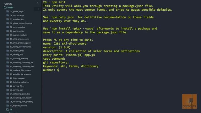 ۲۸- فایل package json در نود جی اس смотреть онлайн