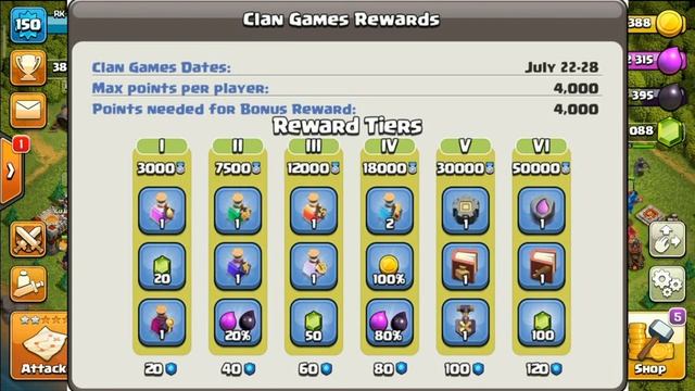 CLAN GAMES REWARDS AND A WAY TO GROW THE LEVEL OF CLAN#clashofclans#cocgaming#clangames смотреть онлайн