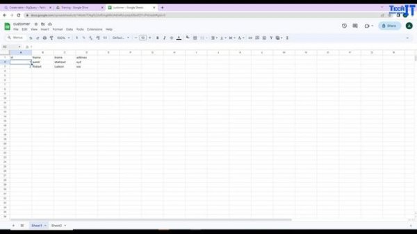 How to read data from Google Sheet Using Big Query | Big Query External Table