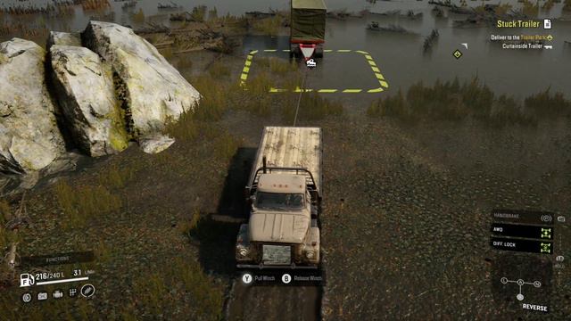 SnowRunner gameplay: Black River | Fleetstar F2070A | Stuck Trailer смотреть онлайн