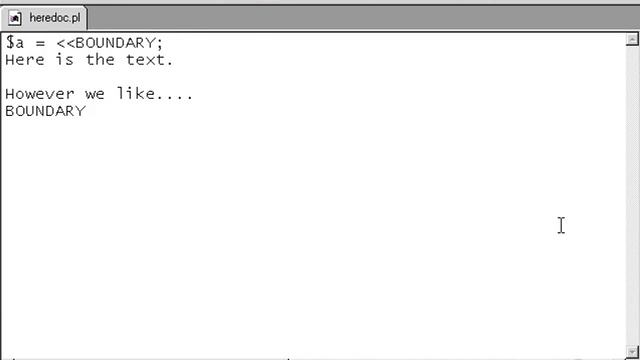 VTC Player Perl Fundamentals, Here document style strings смотреть онлайн