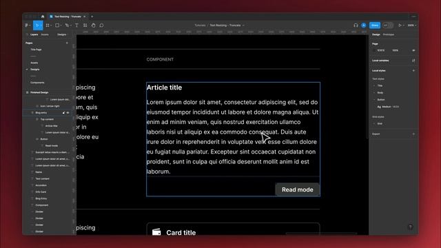 Text Truncates Figma Tutorial