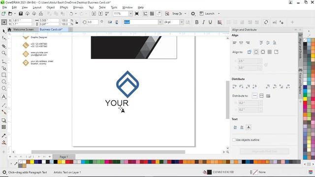 How to make Business card design in CorelDraw | Design Club смотреть онлайн