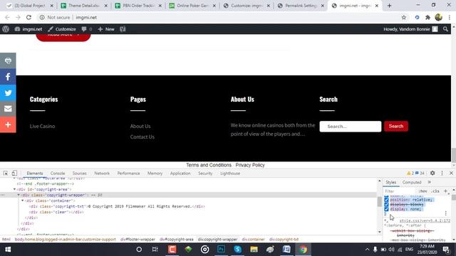 Remove footer credit copyright without any plugin in wordpress website. смотреть онлайн