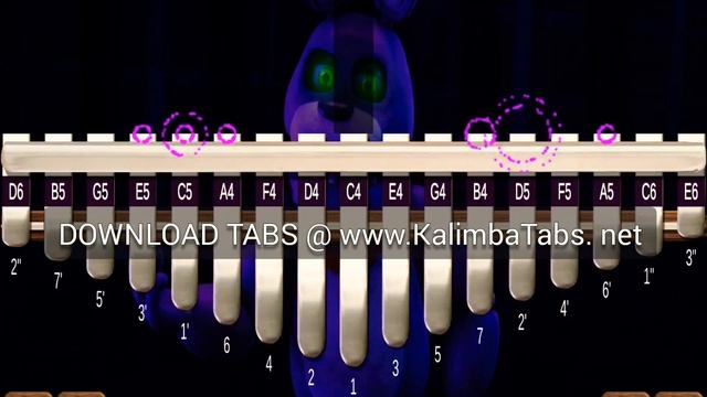 ? Bonnie's Lullaby - FNAF 3 Minigame Music (Schubert's Serenade) (Easy) (Kalimba Tutorial& Tabs) смотреть онлайн