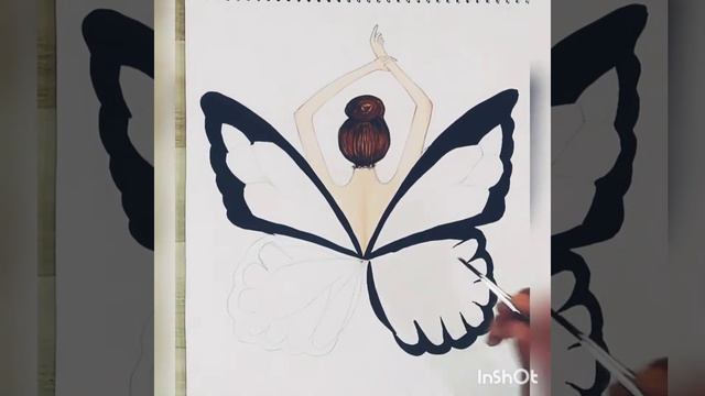 Beautiful butterfly girl painting смотреть онлайн