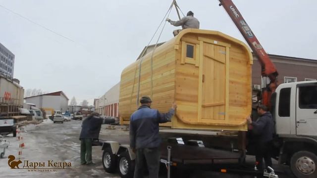 Баня-бочка на колесах (на прицепе) смотреть онлайн