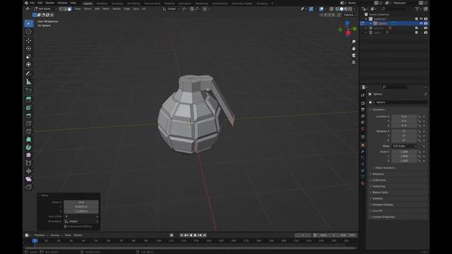 Low Poly Grenade - Fast and Simple - 2 min - Blender смотреть онлайн