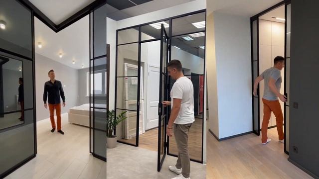 Стеклянные лофт перегородки Loft Kontora смотреть онлайн
