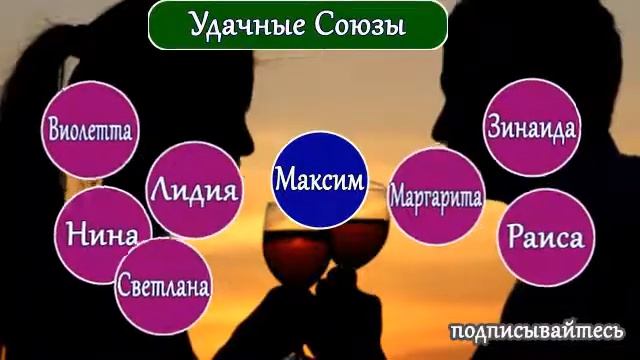 Максим и женские имена Какие женские имена подходят смотреть онлайн
