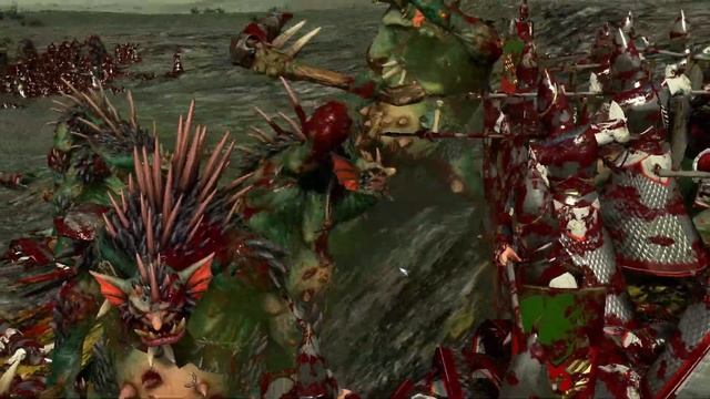 Речные тролли vs Копейщики: Total War Warhammer 2. тесты юнитов v1.9.0. смотреть онлайн