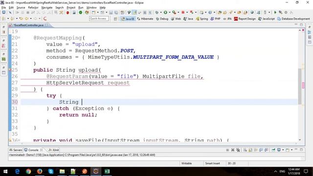Import Excel File in Spring Restful Web Services and Spring Data JPA смотреть онлайн