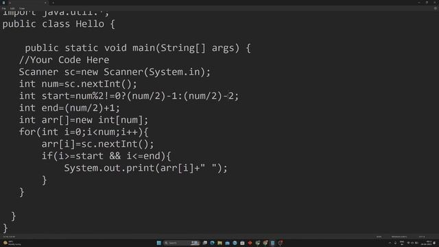 SkillRack-Daily Challenge - Middle Integers (Program Id: 7677) 20-04-23 (JAVA/C/PYTHON) смотреть онлайн