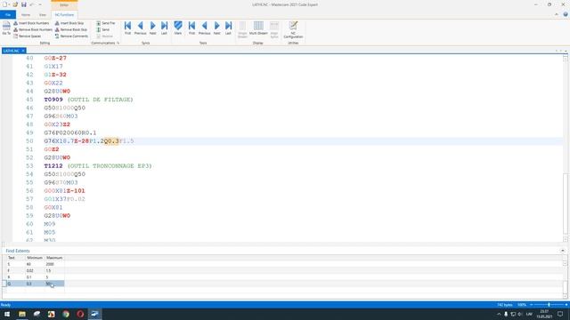 Работа в MasterCAM 2021 Code Expert. Find Extents смотреть онлайн