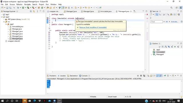 Immutable class and Singleton class of Java смотреть онлайн