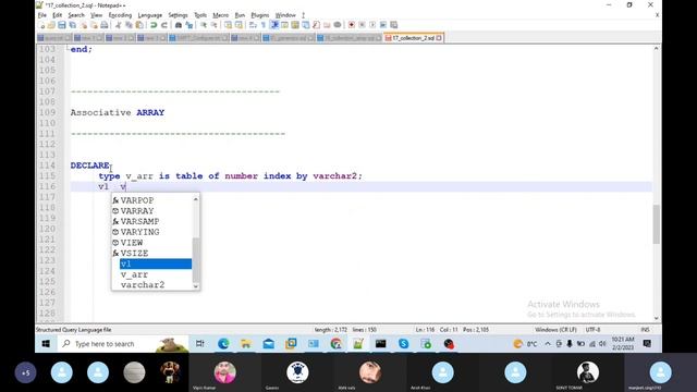 PL/SQL For Beginners - Hindi-17 Nested table, Associative type of collection & it's methods also смотреть онлайн