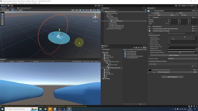 Tunnelling Vignette Against Motion Sickness - Unity XR Interaction Toolkit Tutorial