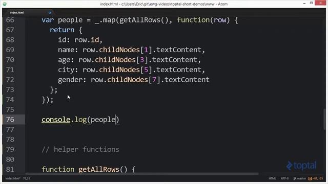 JavaScript Video Tutorial - Using indexBy() function in UnderscoreJS смотреть онлайн