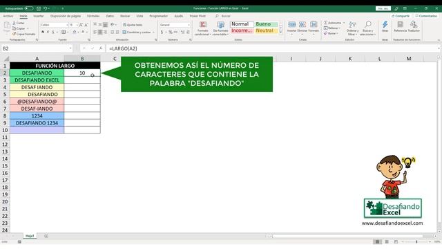 Función LARGO en Excel | Funciones en Excel #20 смотреть онлайн
