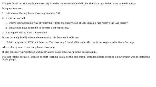 Apple: Is it normal to have the home directory under git? смотреть онлайн