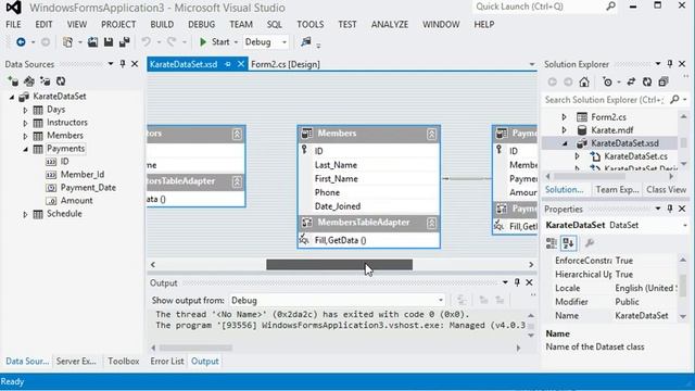 Database DataSet and Details View in Visual Studio смотреть онлайн