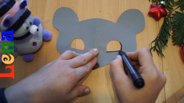 Maus Maske Basteln ? How To Make Mouse Mask Diy ? как сделать маску мышки