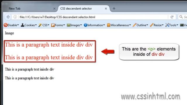 CSS descendant selector смотреть онлайн