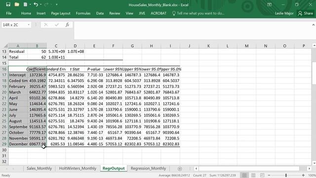 How to do multiple regression on Monthly Seasonal data in Excel смотреть онлайн