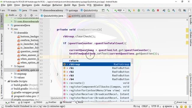 10.Multiple Choice Quiz App with SQLite Integration Part 10 - Custom Drawable - Android Tutorial смотреть онлайн