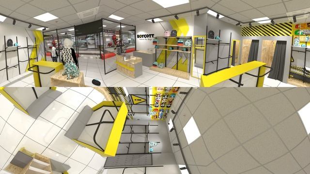 Дизайн проект магазина детской одежды BOYKOTT (Panorama 360) смотреть онлайн