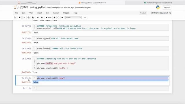 9.Strings in Python | String Slicing | String Functions | Python for Beginners смотреть онлайн
