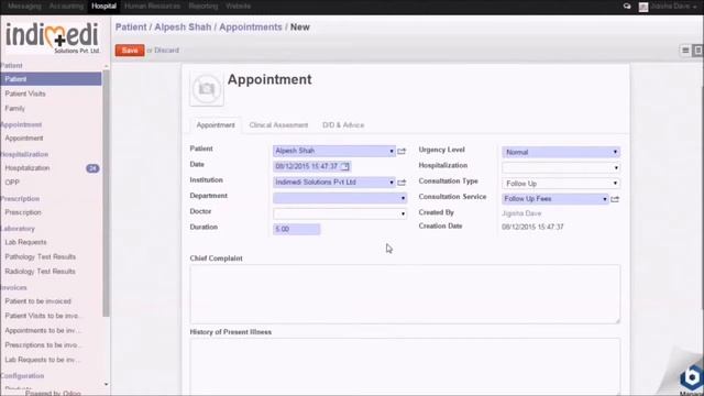 Patient Appointment Booking System Process Demo | Hospital Software IndimediHMS смотреть онлайн
